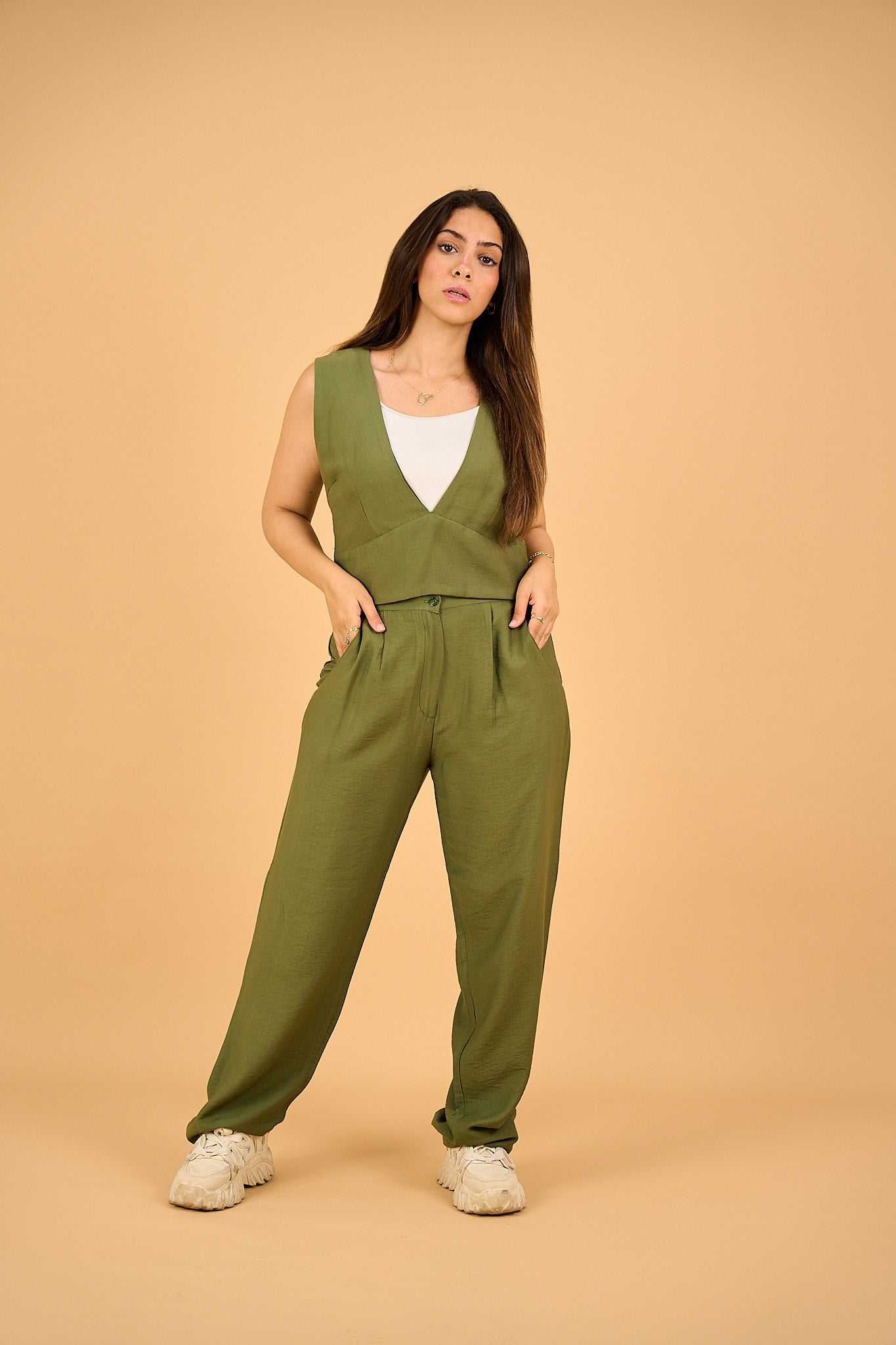 RINI - Full Vest Set - Olive-1