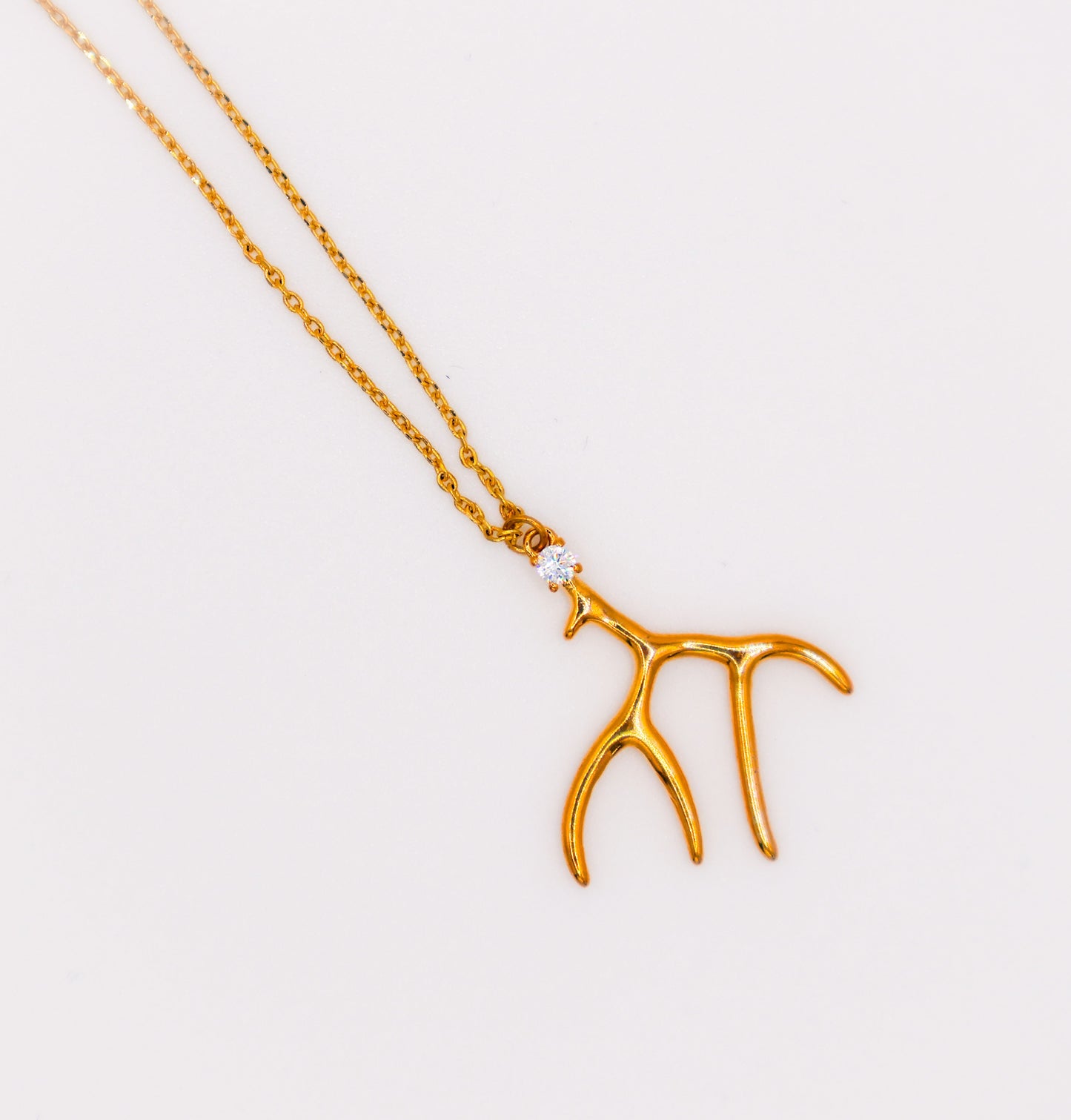 Golden Antler Elegance Necklace-0