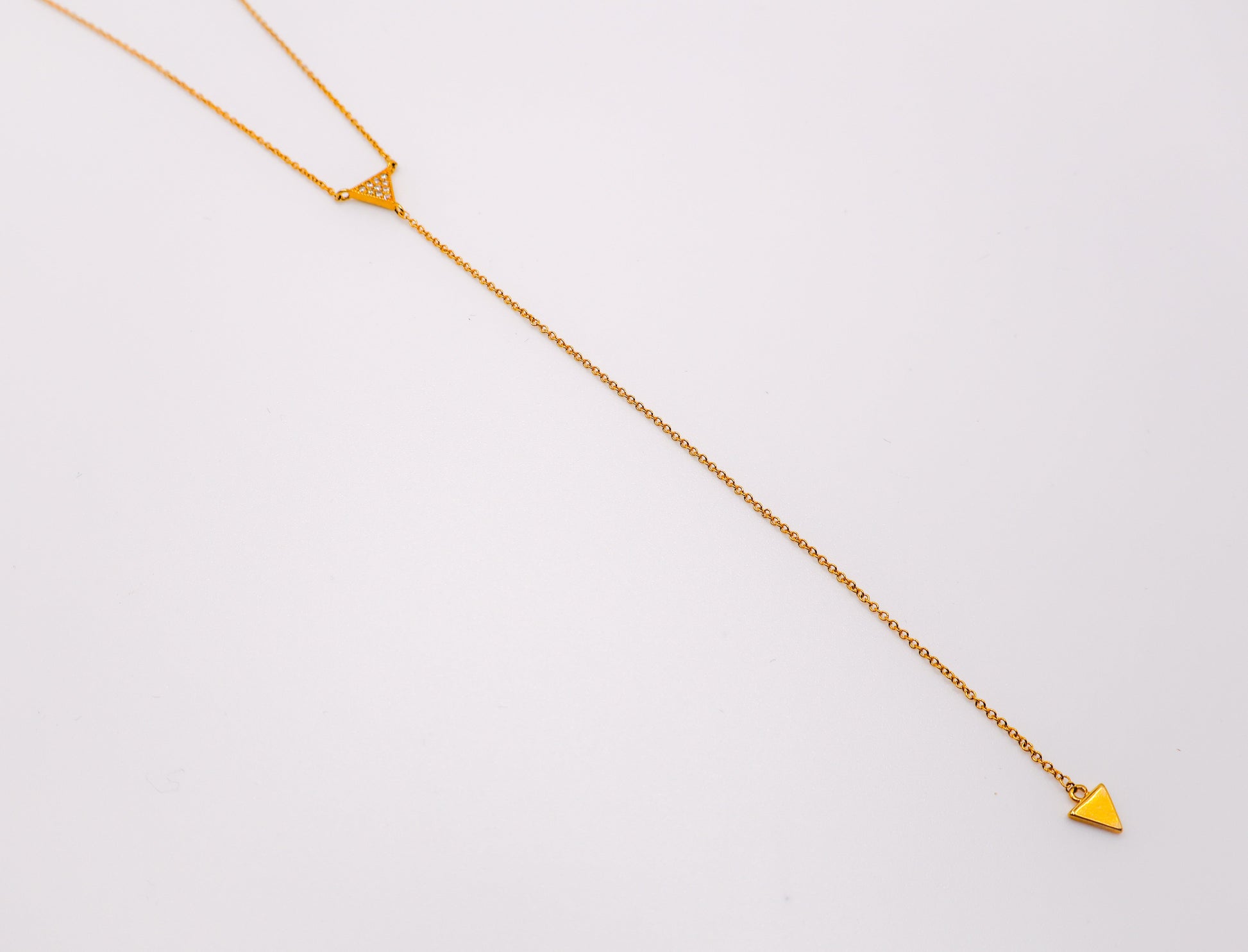 Gilded Triangle Delight Necklace-2