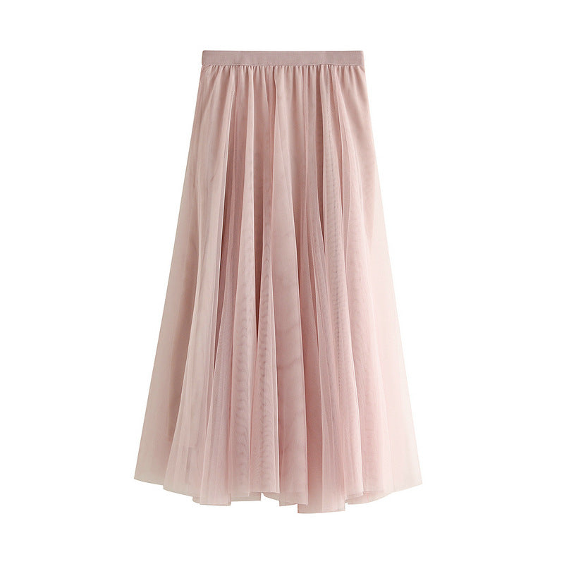 Long Midi Tulle Skirt