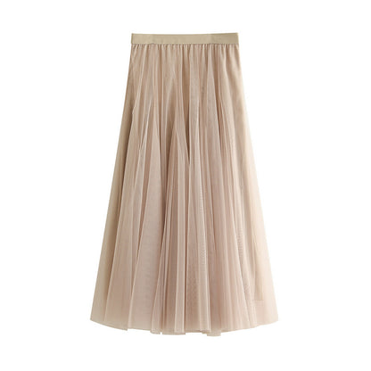 Long Midi Tulle Skirt