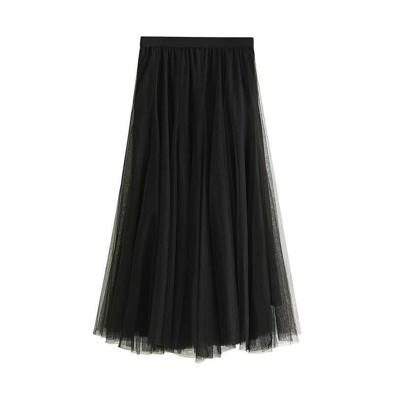 Long Midi Tulle Skirt