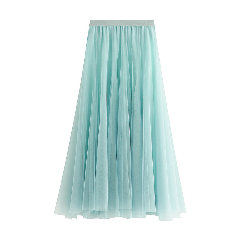 Long Midi Tulle Skirt