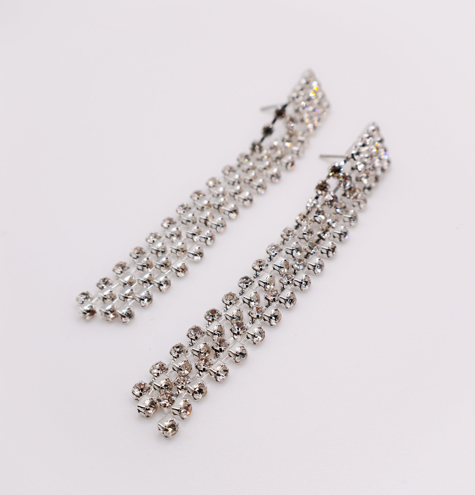 Dazzling Cascade Diamond Earrings-2