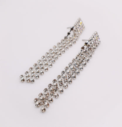 Dazzling Cascade Diamond Earrings-2