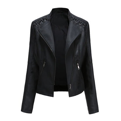 Slim Cut Faux Leather Jacket