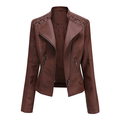 Slim Cut Faux Leather Jacket