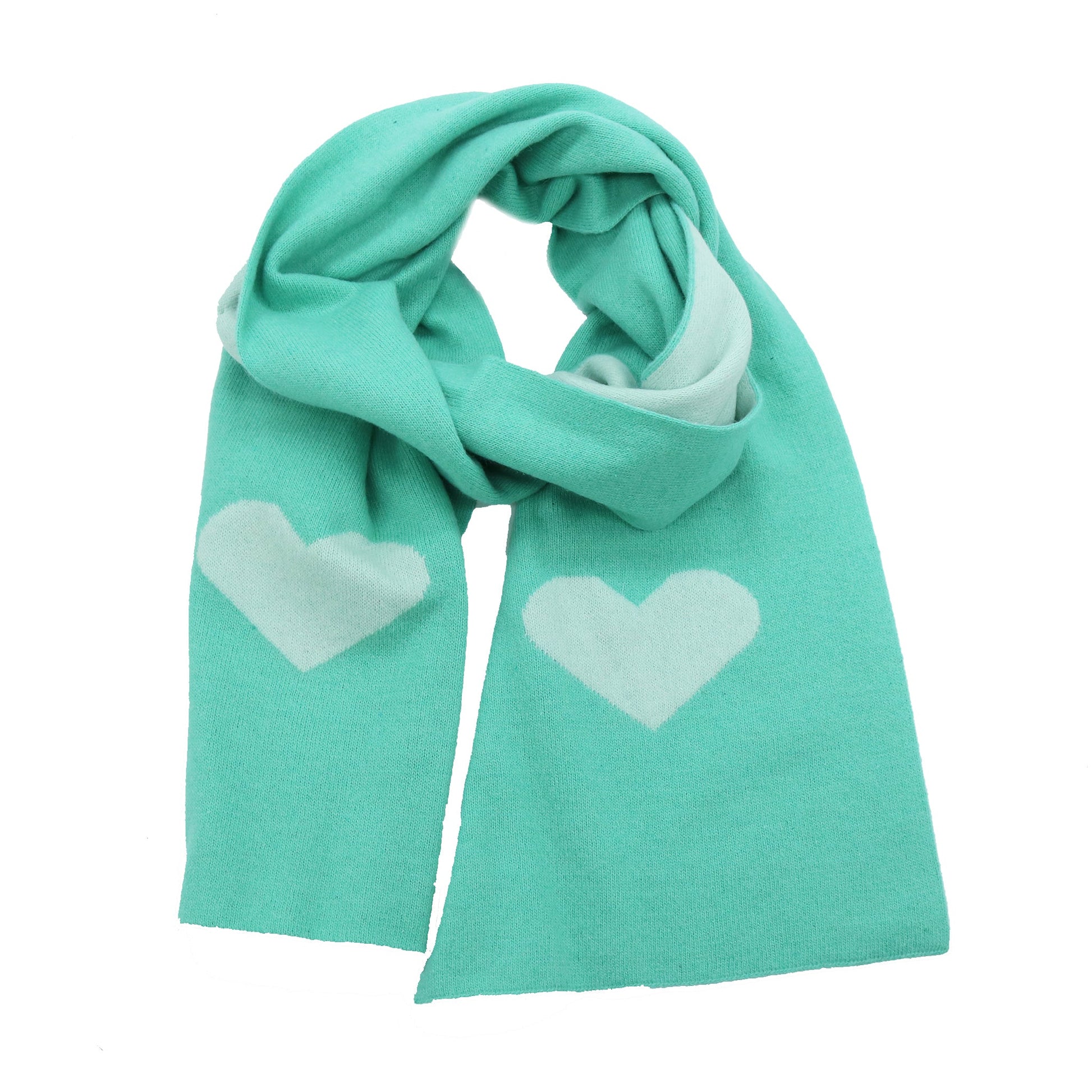 COLOR BLOCK SCARF WITH HEART-2