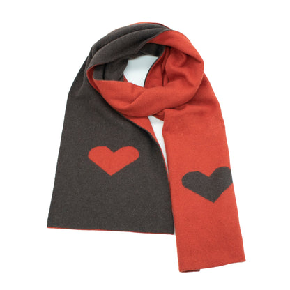 COLOR BLOCK SCARF WITH HEART-3