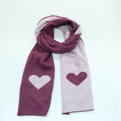 COLOR BLOCK SCARF WITH HEART-1