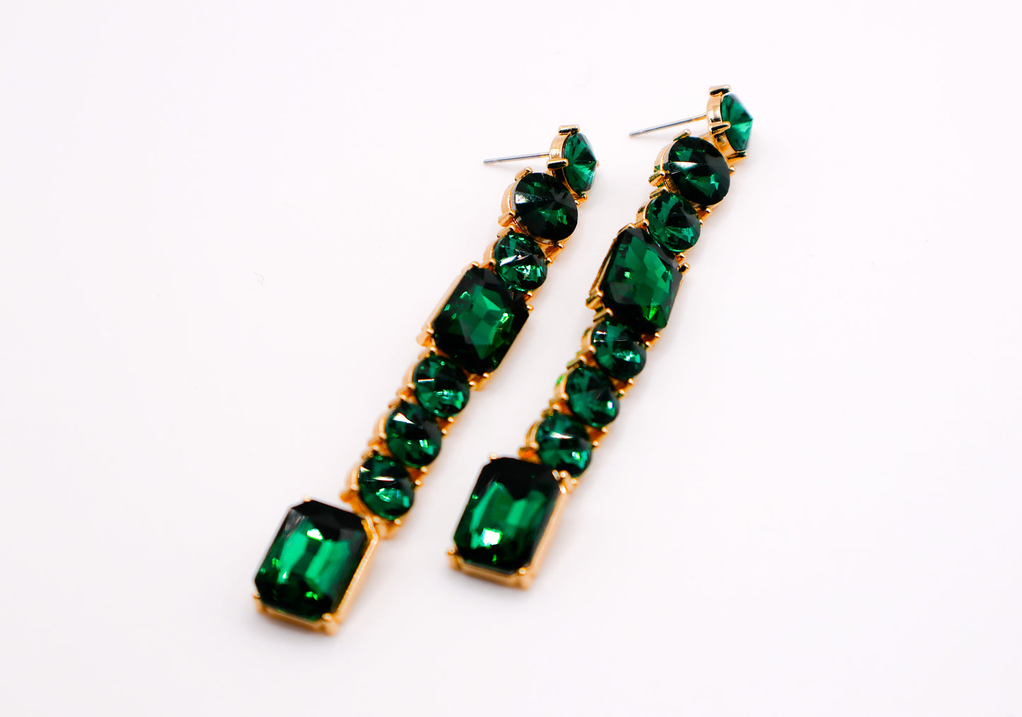 Emerald Cascade Earrings-2