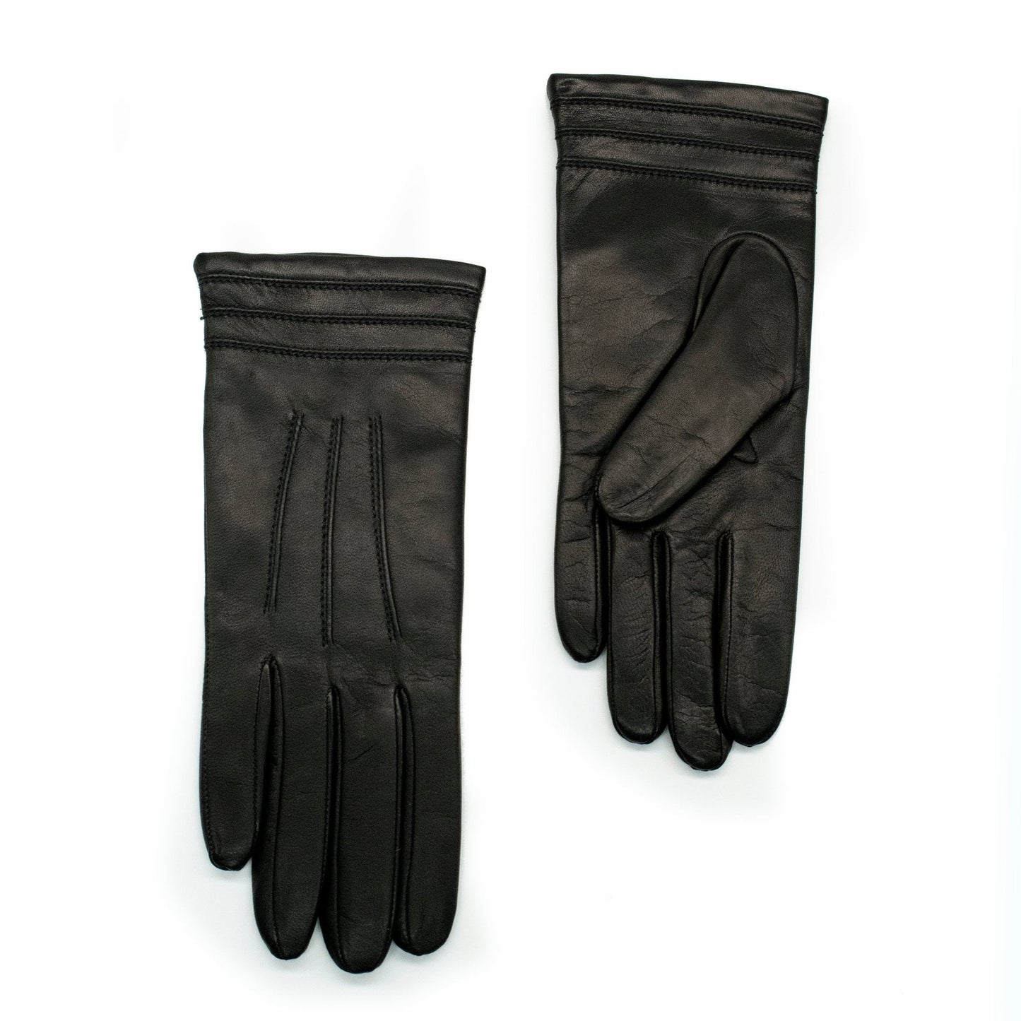 NAPPA LEATHER GLOVE WITH STITCH DETAIL AT CUFF-0