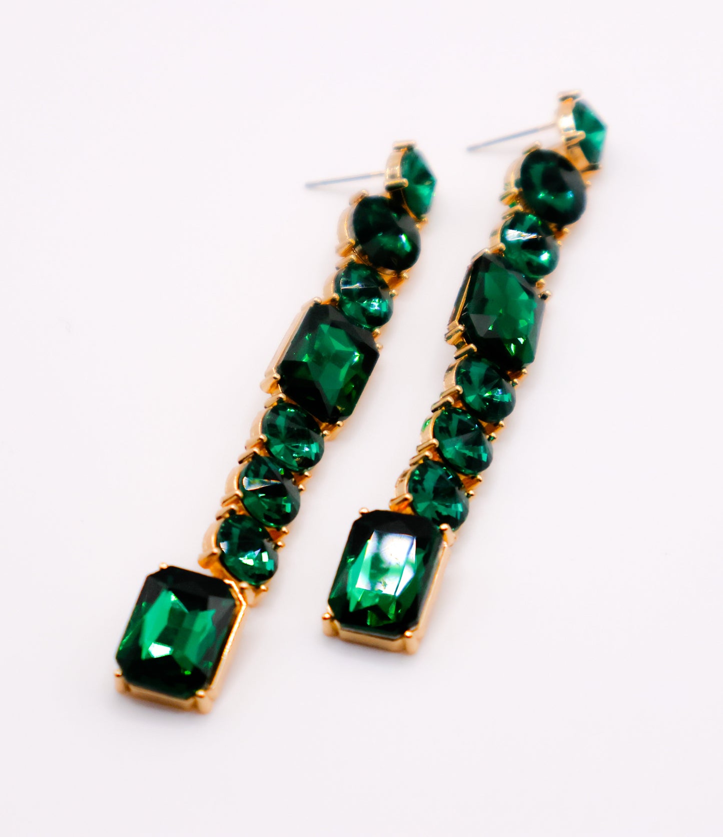 Emerald Cascade Earrings-1