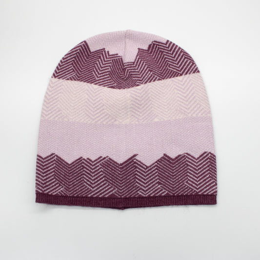 SLOUCHY HAT IN GEOMETRIC DESIGN-0