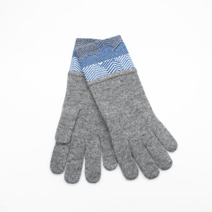 SLOUCHY GLOVES IN GEOMETRIC DESIGN-2