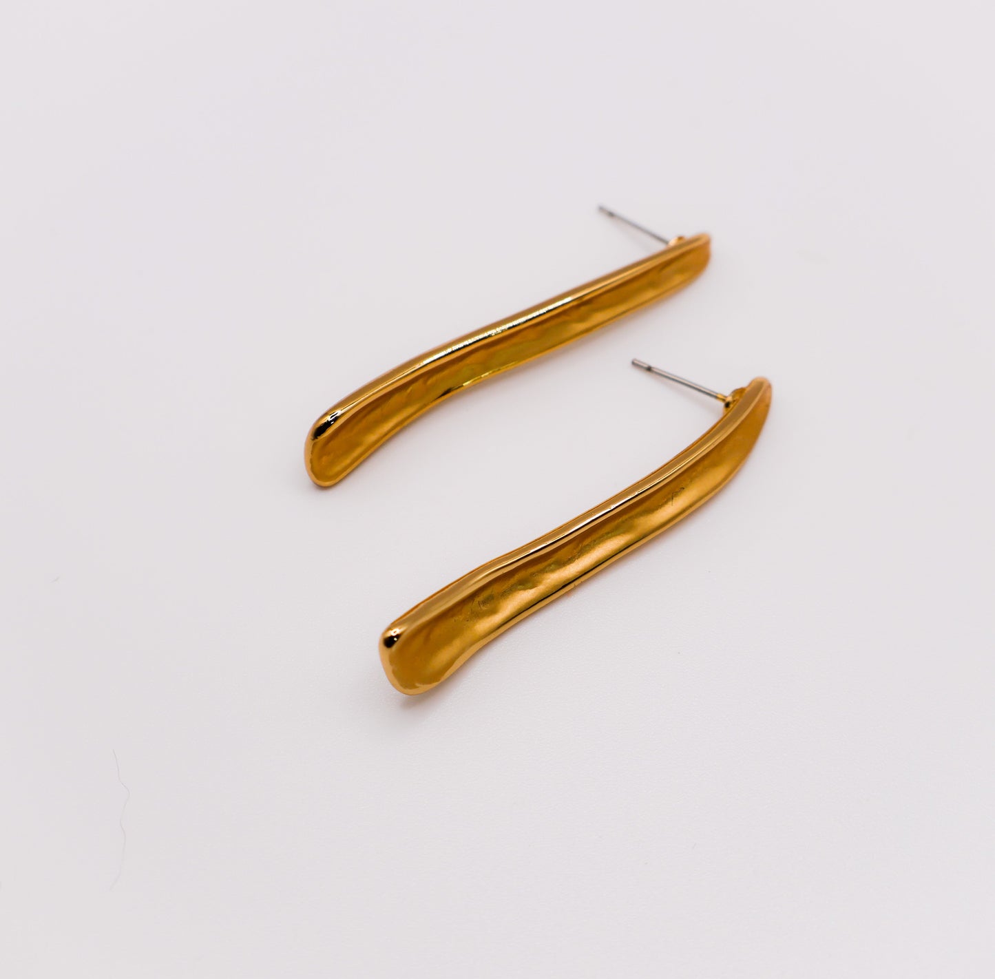 Gilded Bar Elegance Stud Earrings-0