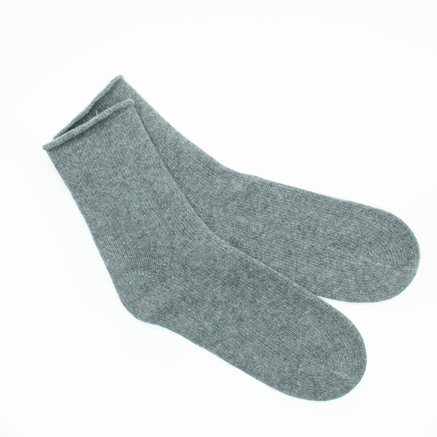 CASHMERE SOCKS WITH ROLLED UP EDGE-0