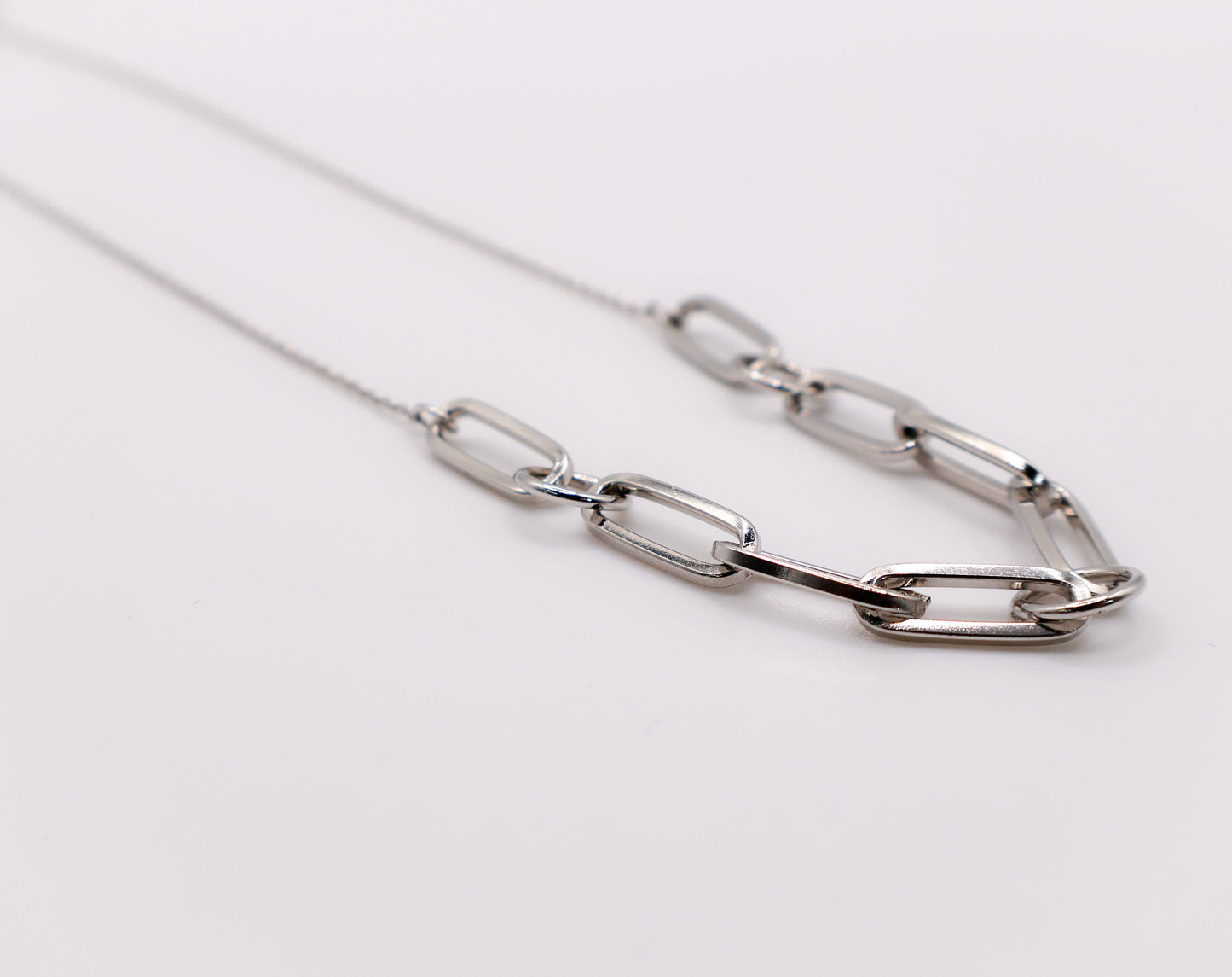 Silver Serenity Chain Necklace-0