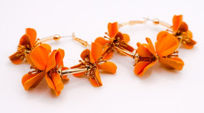 Sunny Blossom Hoop Earrings-3