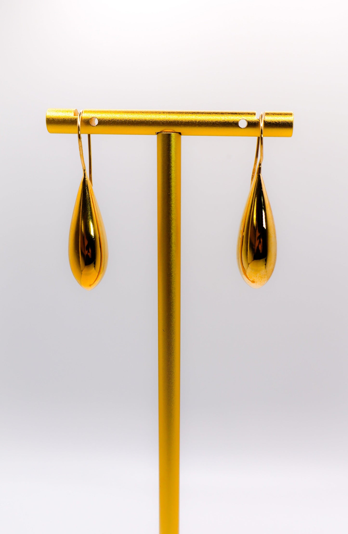 Italian Gilded Teardrop Statement Earrings-4