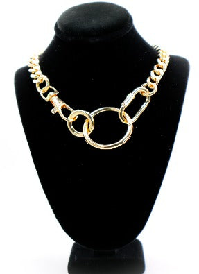 Golden Chain Cascade Necklace-1