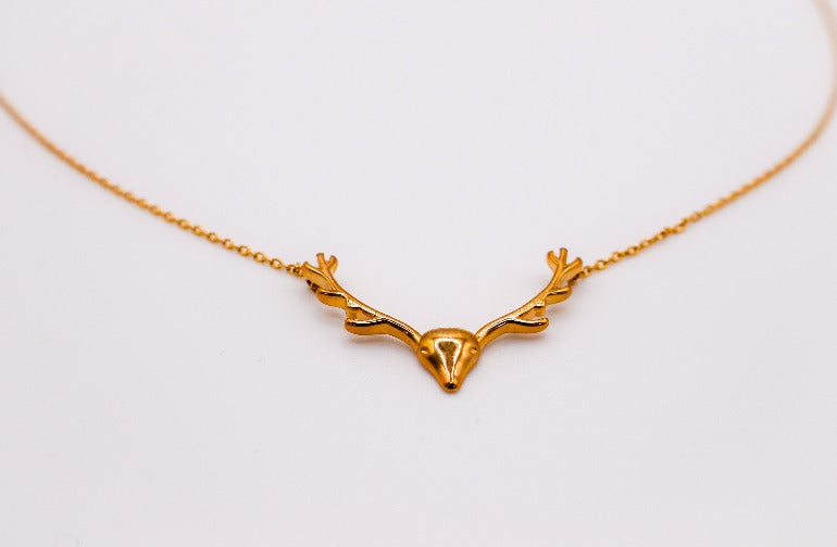 Golden Wilderness Antler Pendant-2