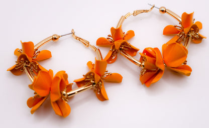 Sunny Blossom Hoop Earrings-1