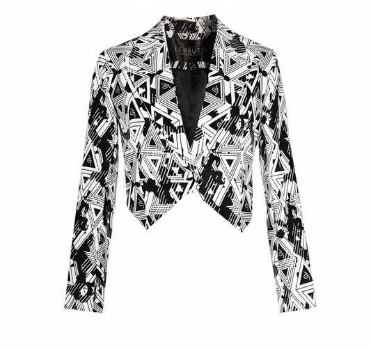 Amour Geometric Blazer-0