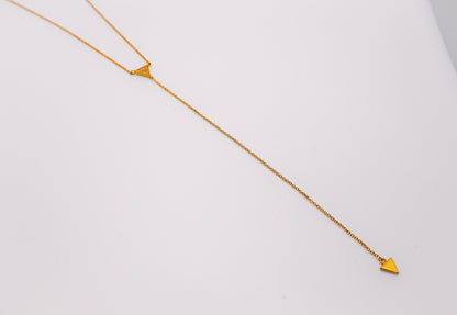 Gilded Triangle Delight Necklace-0