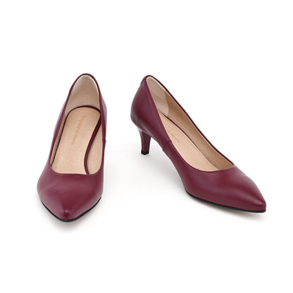 Burgundy Bliss - vegan 55mm heels-1