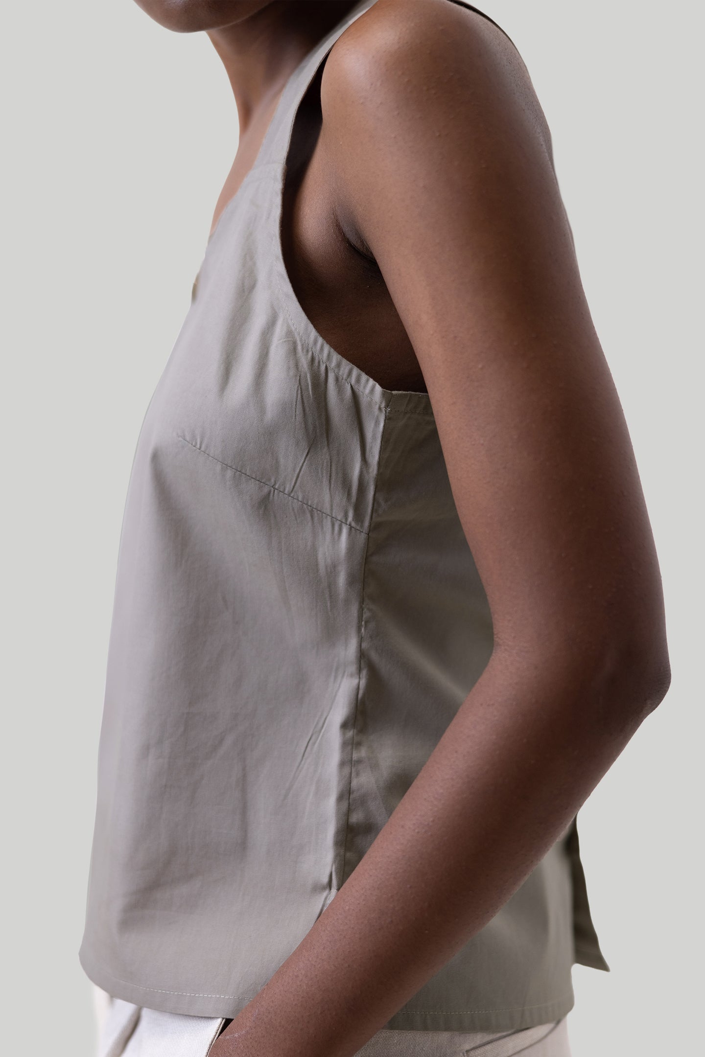 Crossback Tank Top in Ecru-2