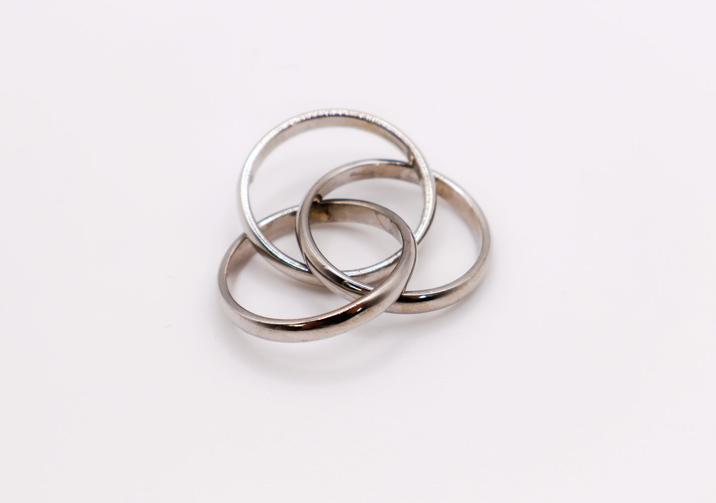 Trinity Silver Linked Ring Set-1