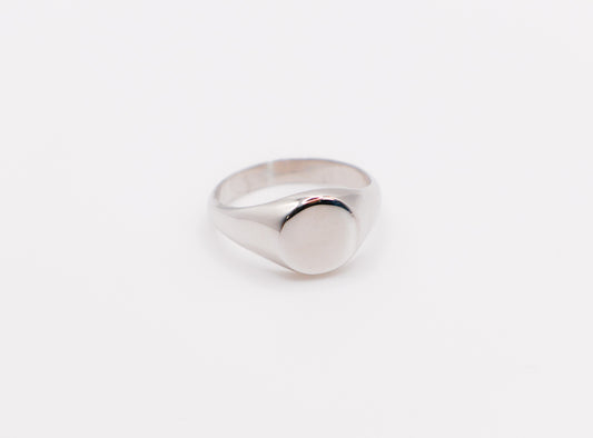 Italian Oval Silver Ring-0