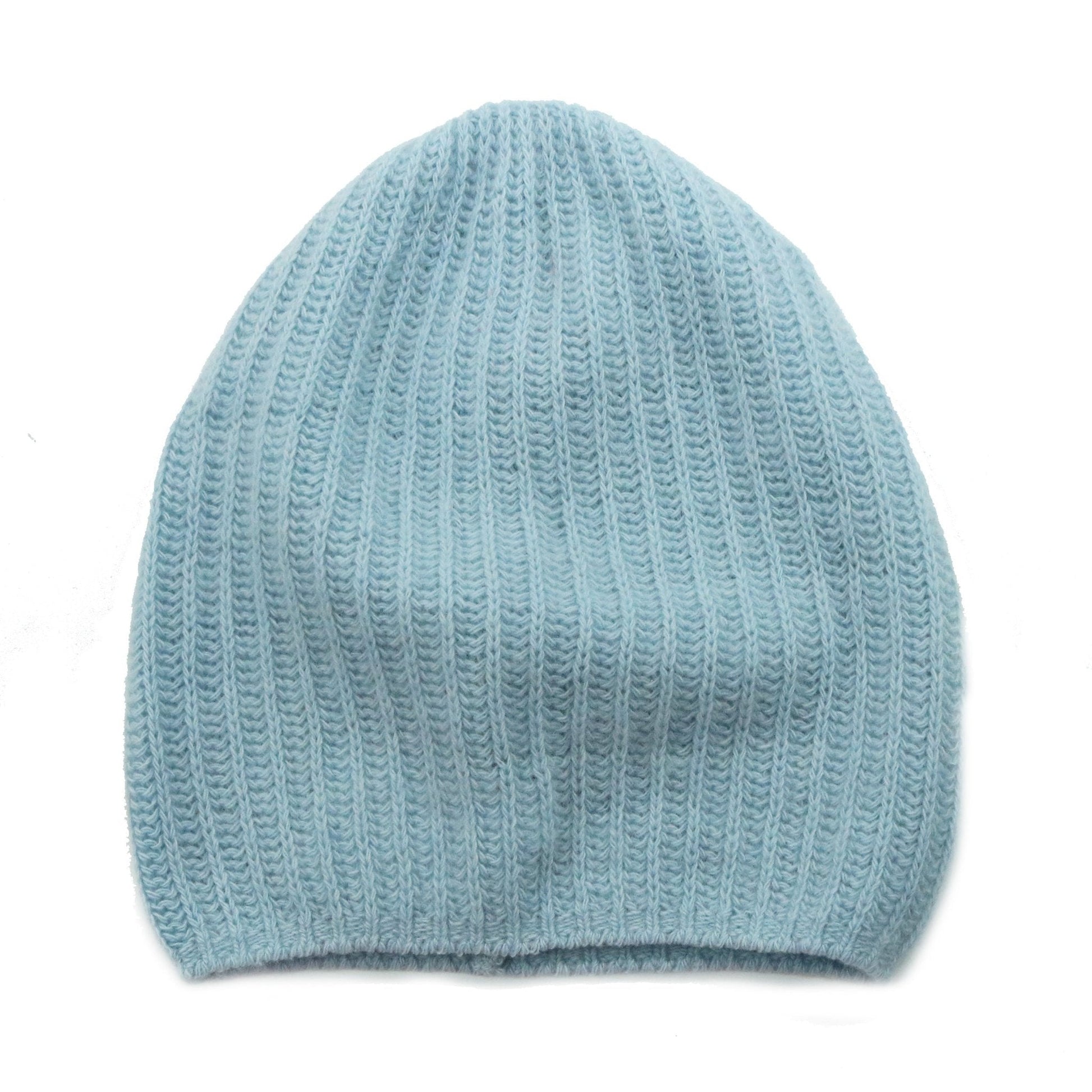 CASHMERE SLOUCHY RIBBED HAT-8