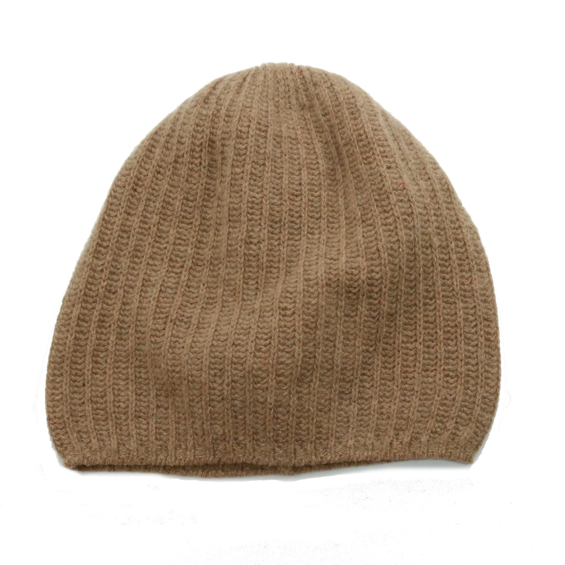 CASHMERE SLOUCHY RIBBED HAT-5