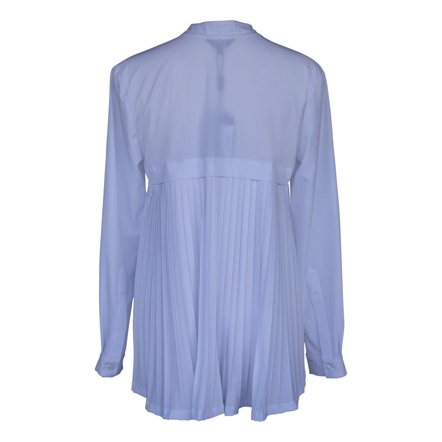 Stylish Pleated Blouse in White-4