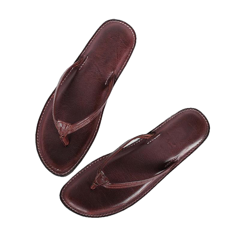 Melina Flat Leather Flip Flop women's slippers-2