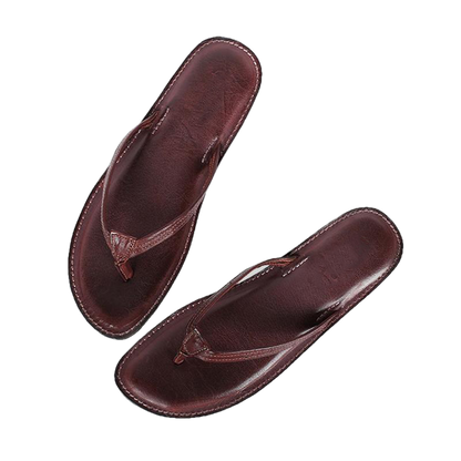 Melina Flat Leather Flip Flop women's slippers-2