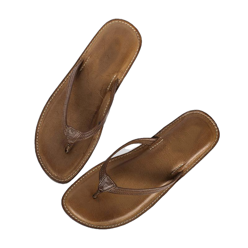 Melina Flat Leather Flip Flop women's slippers-5