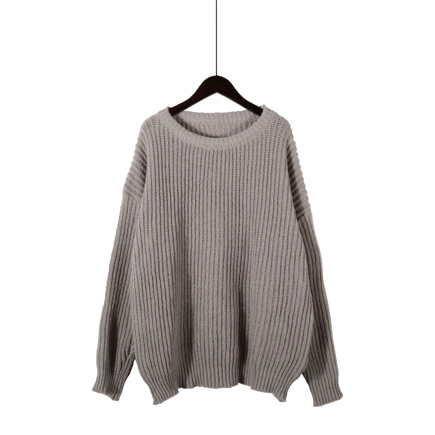 Loose Round Neck Long Sleeve Knit Sweater