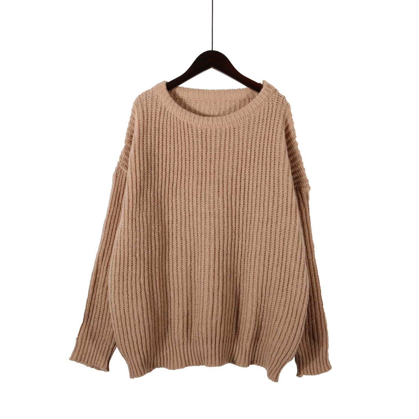 Loose Round Neck Long Sleeve Knit Sweater