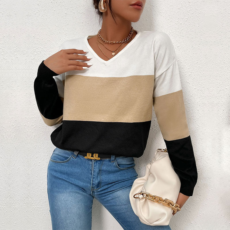 V-neck Long Sleeve Sweater