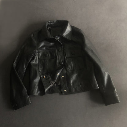 Short Faux Leather Jacket