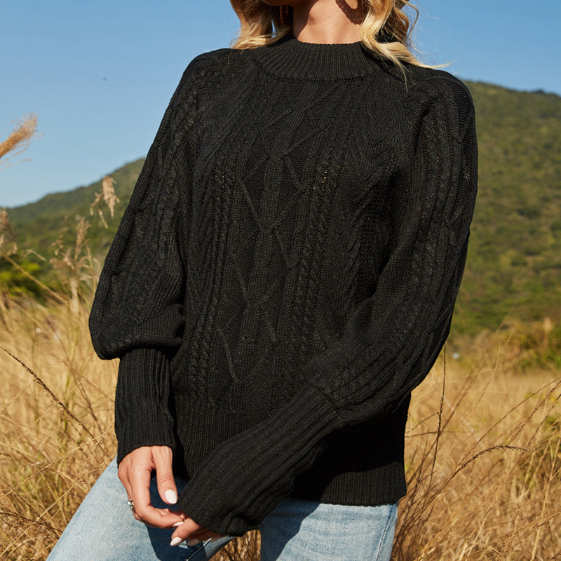 Lantern Sleeve Knit Sweater