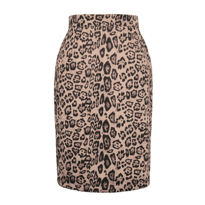 Leopard Suede Skirt