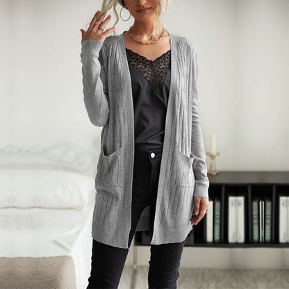 Long Sleeve Ribbed Cardigan