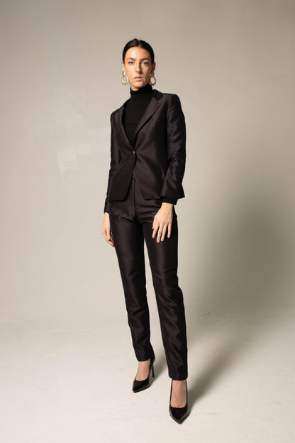 Elegant Skinny Pants in Black-3