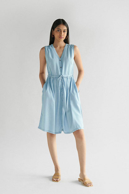 Pina Colada Dress in Ocean Blue-3