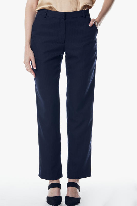 Tailoring Slim Pants in Navy Blue-0