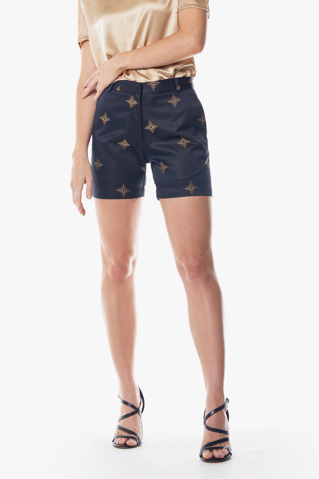 Black And Gold Shorts-3